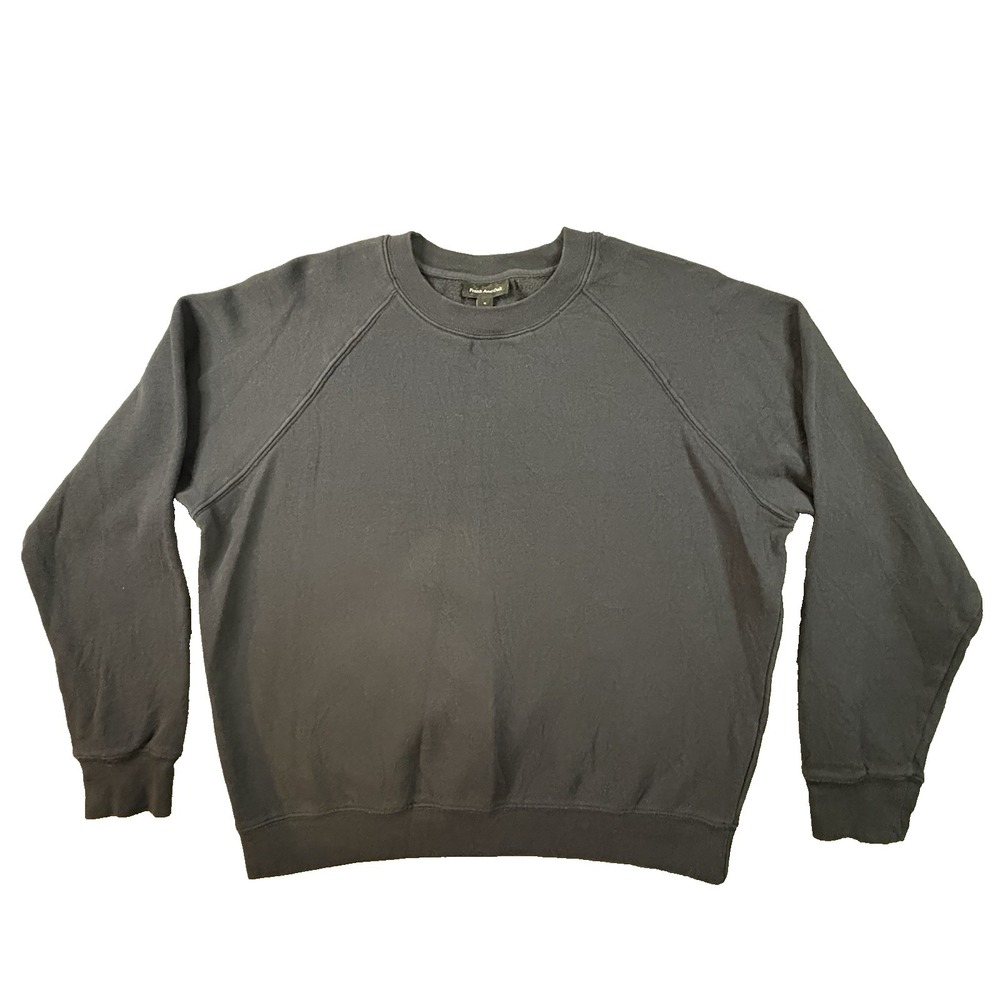 Frank & Oak Women's M Navy Fleece Lined Crewneck Sweatshirt Pullover SEE DESCRIP